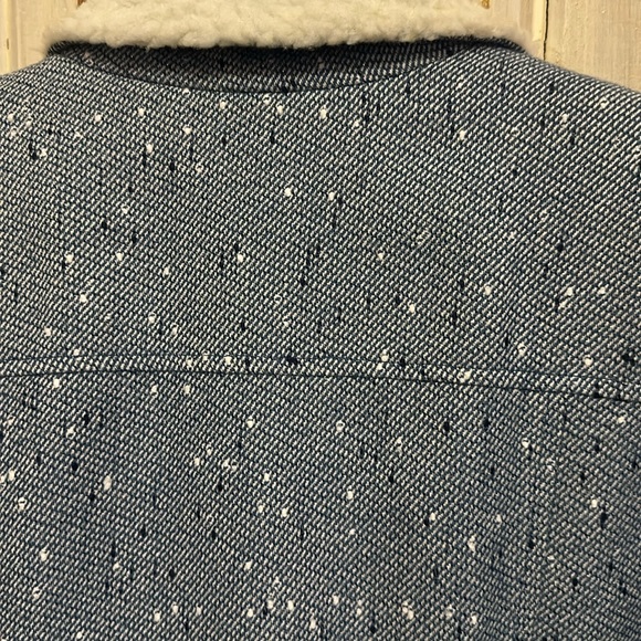 Simonton Says Blue Donegal Jacket with Shearling Trim - Picture 8 of 9